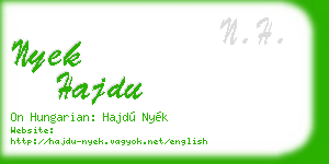 nyek hajdu business card