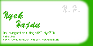 nyek hajdu business card